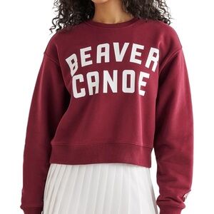 Beaver Canoe Women's Crewneck Sweatshirt - Burgundy